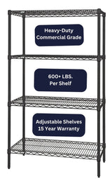 21" x 72" Epoxy Wire Shelving Unit - Industrial 4 Less