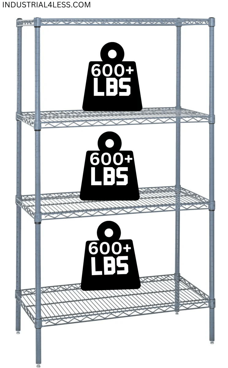 3636GY | 36" x 36" Gray Epoxy Shelving Unit - Commercial Wire Shelving > Gray Epoxy Wire Shelving - Industrial 4 Less