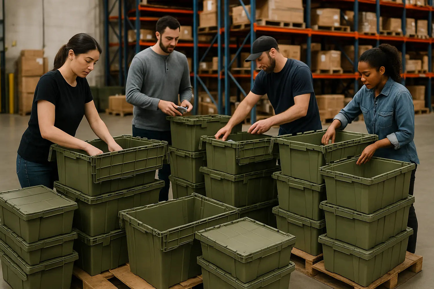Containers with Attached Hinged Lids