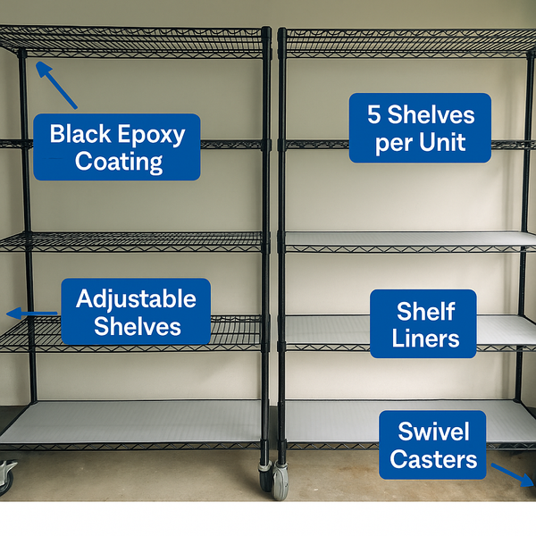Wire Shelving on Wheels - Industrial 4 Less