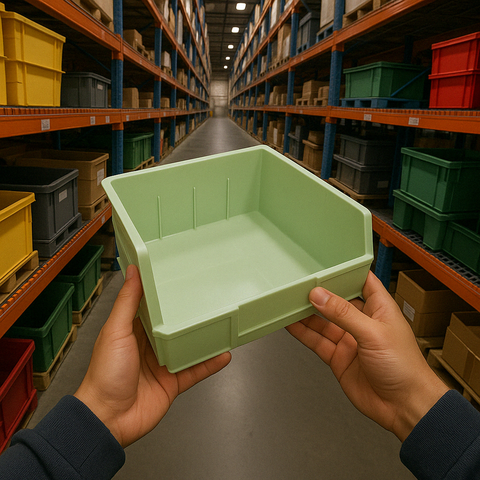 QUS235 LIGHT GREEN QUANTUM STORAGE BINS