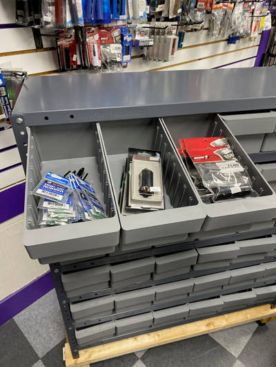 1239-601 bin organizer for parts storage