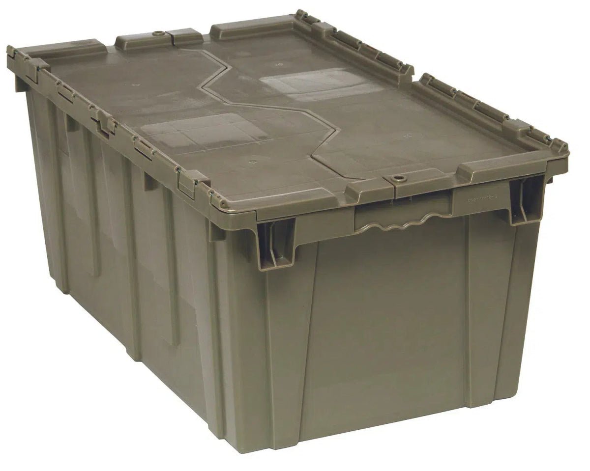Attached Top Containers | Pack of 10 - Attached Lid Containers > Distribution Containers > Round Trip Totes - Industrial 4 Less