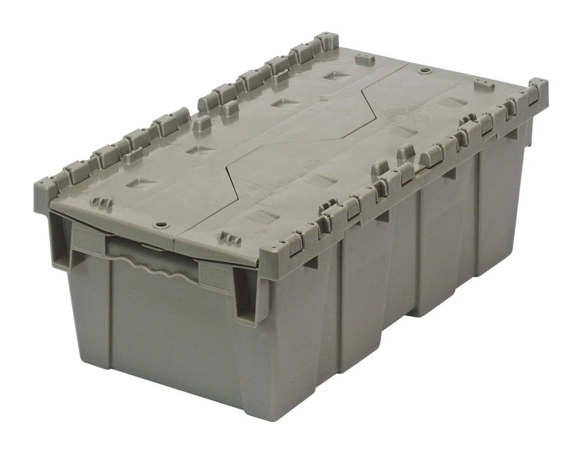 Attached Top Containers | Pack of 10 - Attached Lid Containers > Distribution Containers > Round Trip Totes - Industrial 4 Less