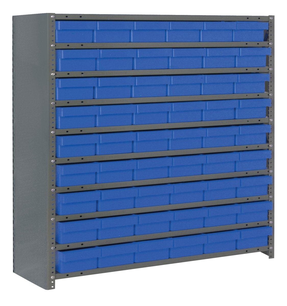 CL1239 - 401 | 12" x 36" x 39" Shelving Unit with 54 Bins - Closed Shelf Bin Organizers - Industrial 4 Less