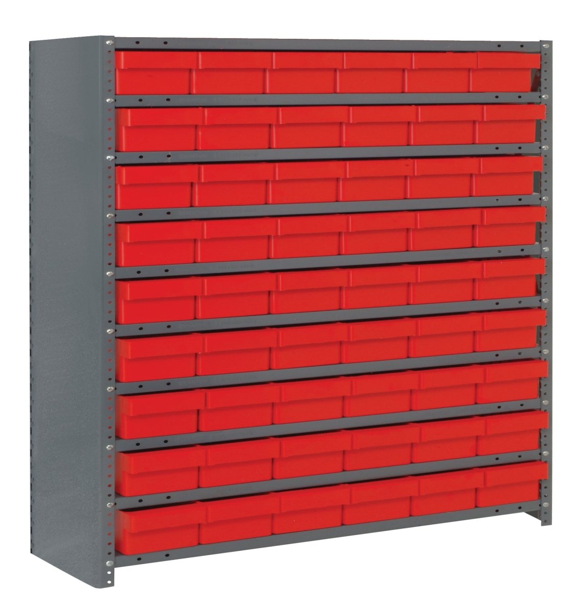 CL1239 - 401 | 12" x 36" x 39" Shelving Unit with 54 Bins - Closed Shelf Bin Organizers - Industrial 4 Less