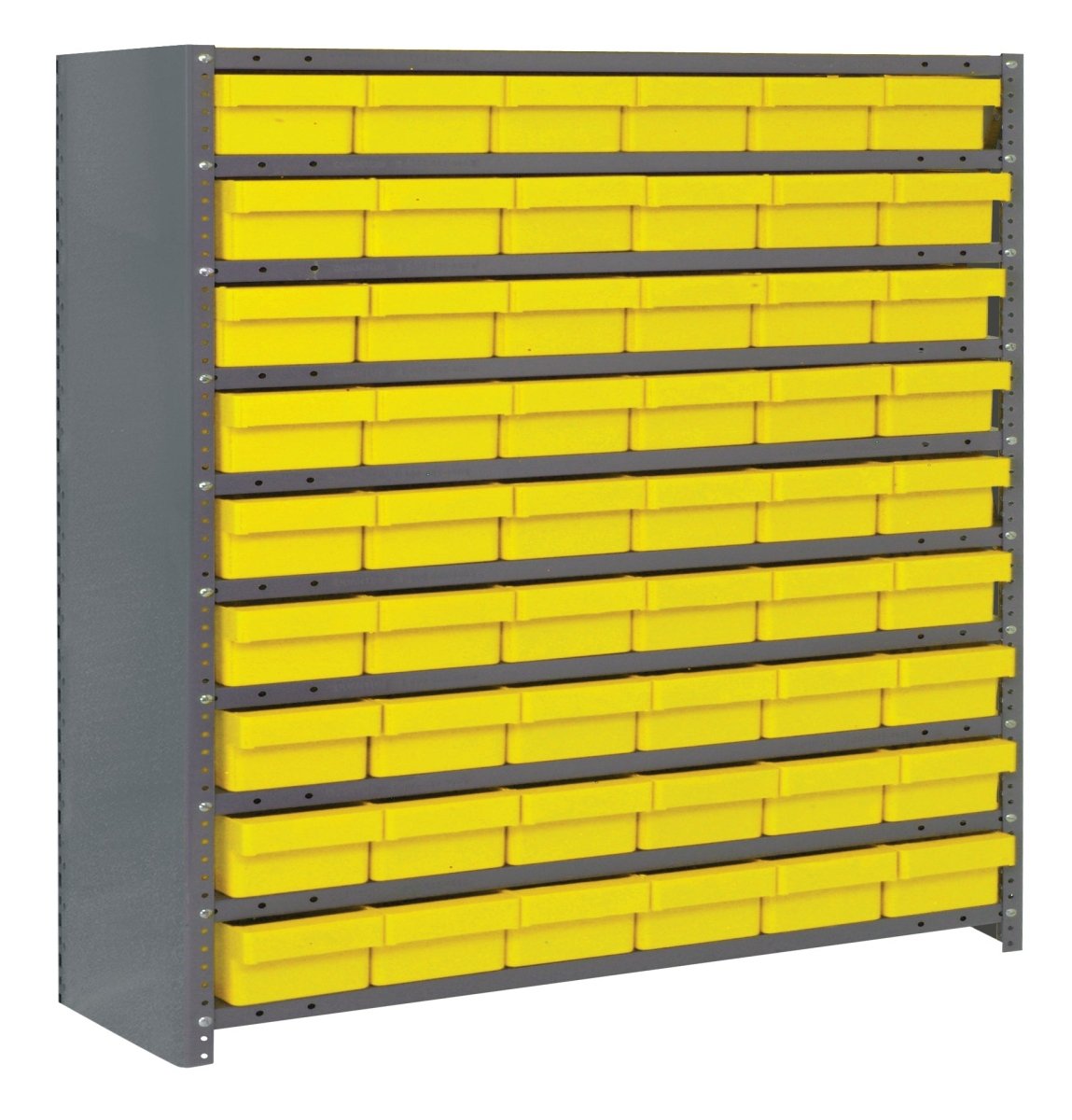 CL1239 - 401 | 12" x 36" x 39" Shelving Unit with 54 Bins - Closed Shelf Bin Organizers - Industrial 4 Less