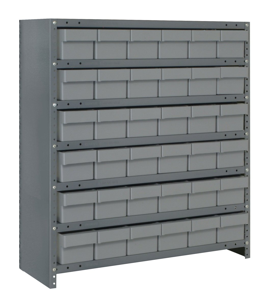 CL1239 - 601701 | 12" x 36" x 39" Shelving Unit with 36 Bins - Closed Shelf Bin Organizers - Industrial 4 Less