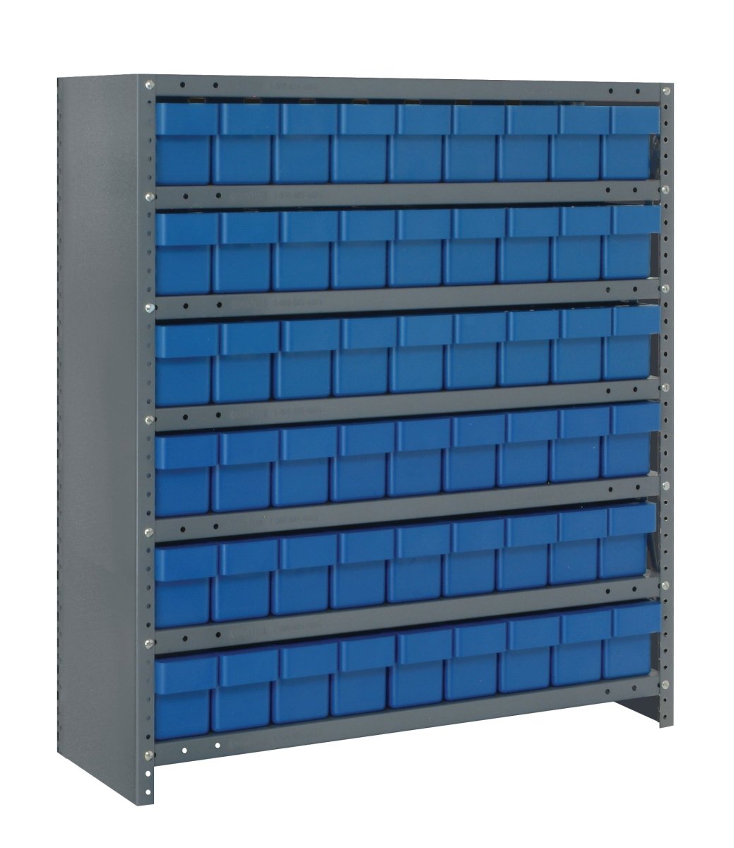 CL1839 - 604 | 18" x 36" x 39" Shelving Unit with 54 Bins - Closed Shelf Bin Organizers - Industrial 4 Less