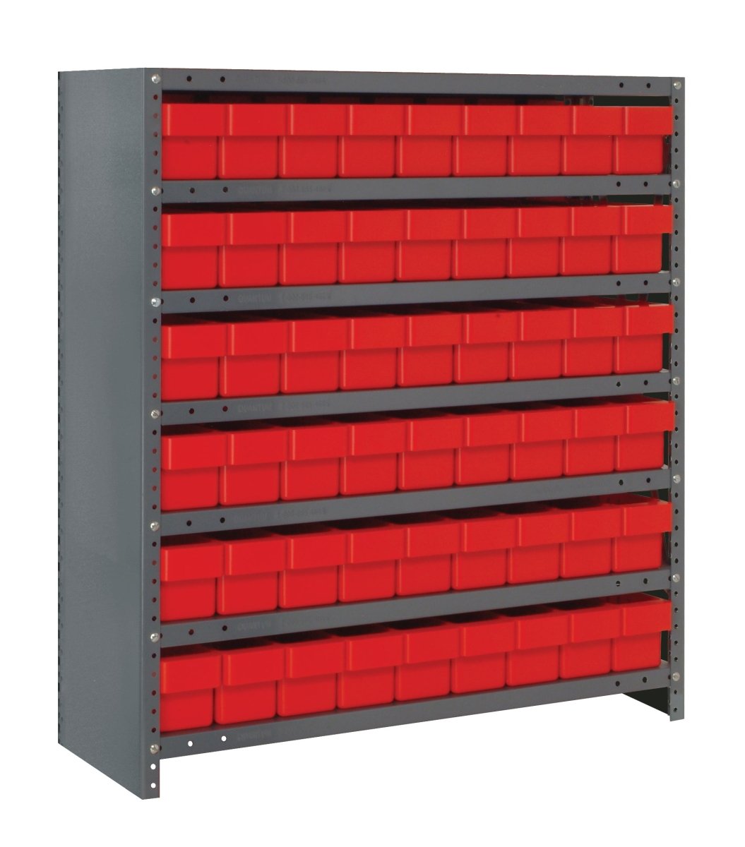 CL1839 - 604 | 18" x 36" x 39" Shelving Unit with 54 Bins - Closed Shelf Bin Organizers - Industrial 4 Less