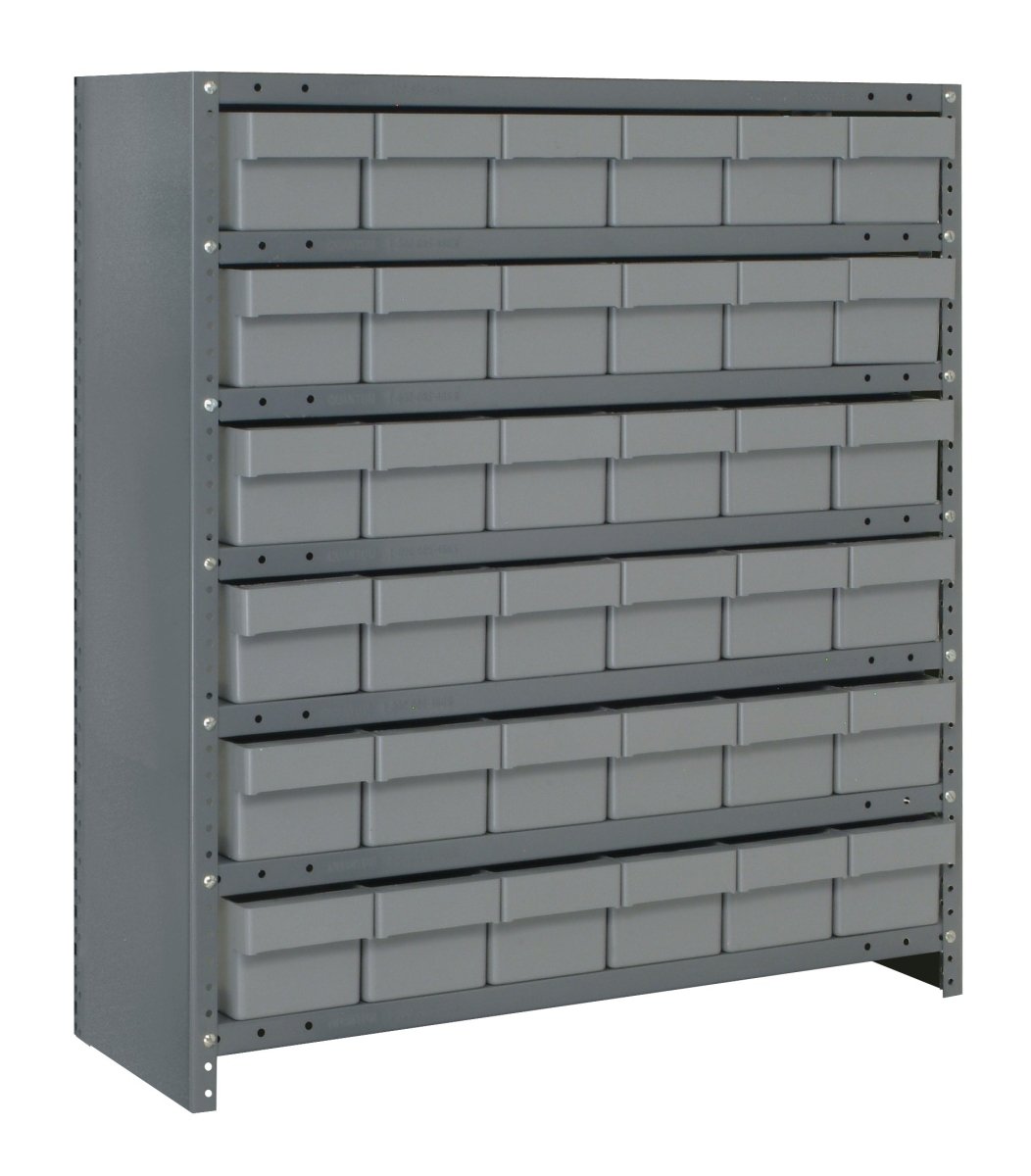 CL2439 - 603 | 24" x 36" x 39" Shelving Unit with 36 Bins - Closed Shelf Bin Organizers - Industrial 4 Less