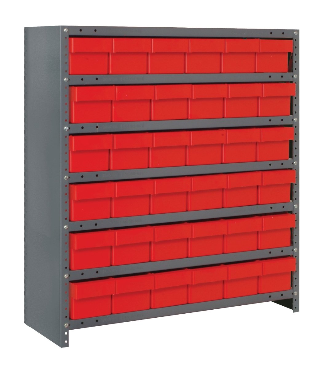 CL2439 - 603 | 24" x 36" x 39" Shelving Unit with 36 Bins - Closed Shelf Bin Organizers - Industrial 4 Less