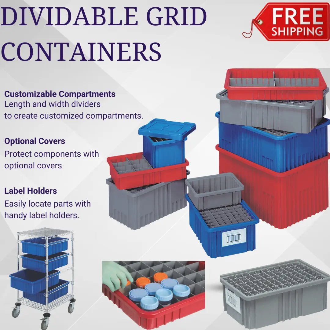 DG91025 | Carton of 20 - Dividable Grid Containers > Divider Boxes - Industrial 4 Less