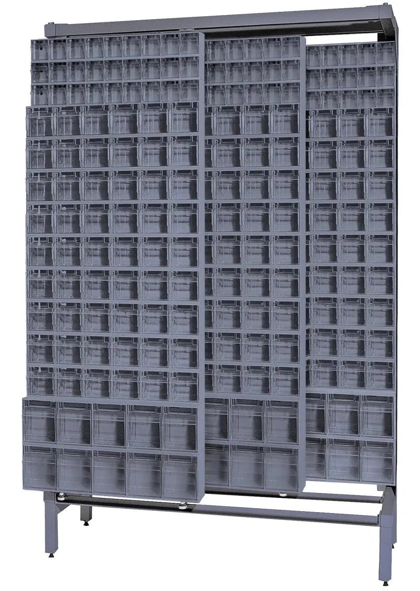 Free Standing Slider System - Free Standing Slider Systems > Clear Tip Out Bins - Industrial 4 Less