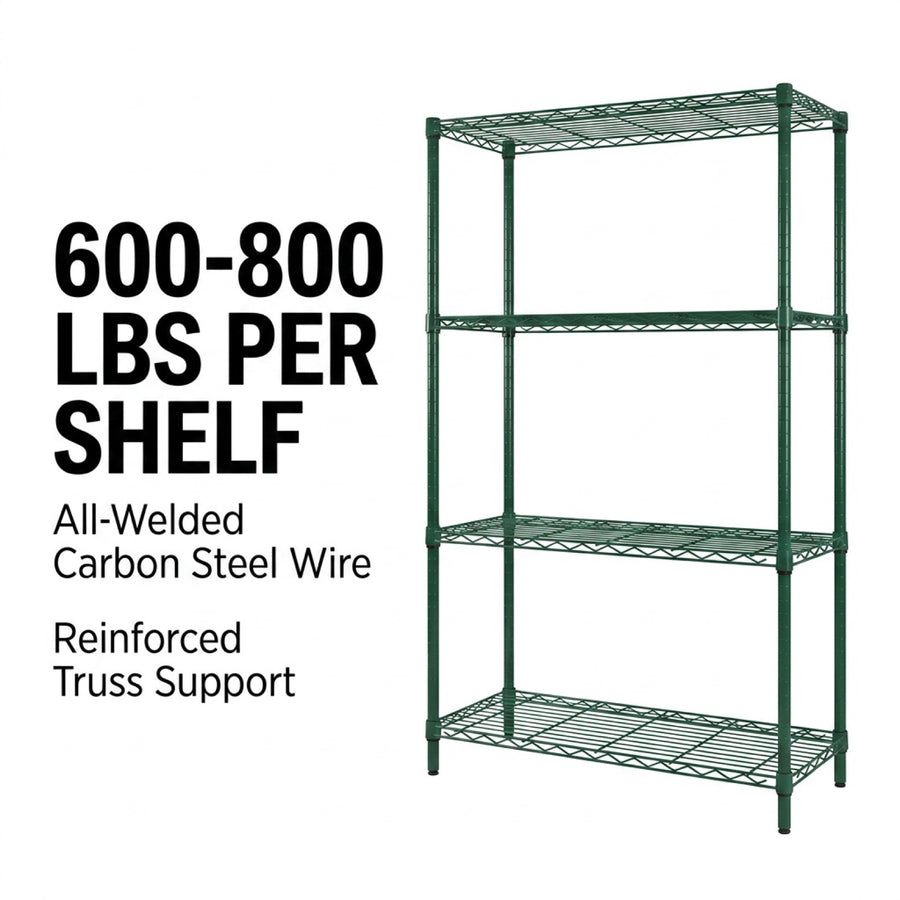 Green epoxy wire shelving - info-02-capacity.jpg