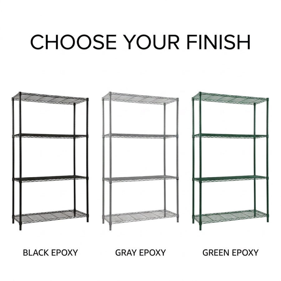 Available finishes: black epoxy, gray epoxy, green epoxy