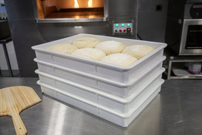 Pizza Dough Boxes - Stackable Polypropylene Dough Trays - Industrial 4 Less