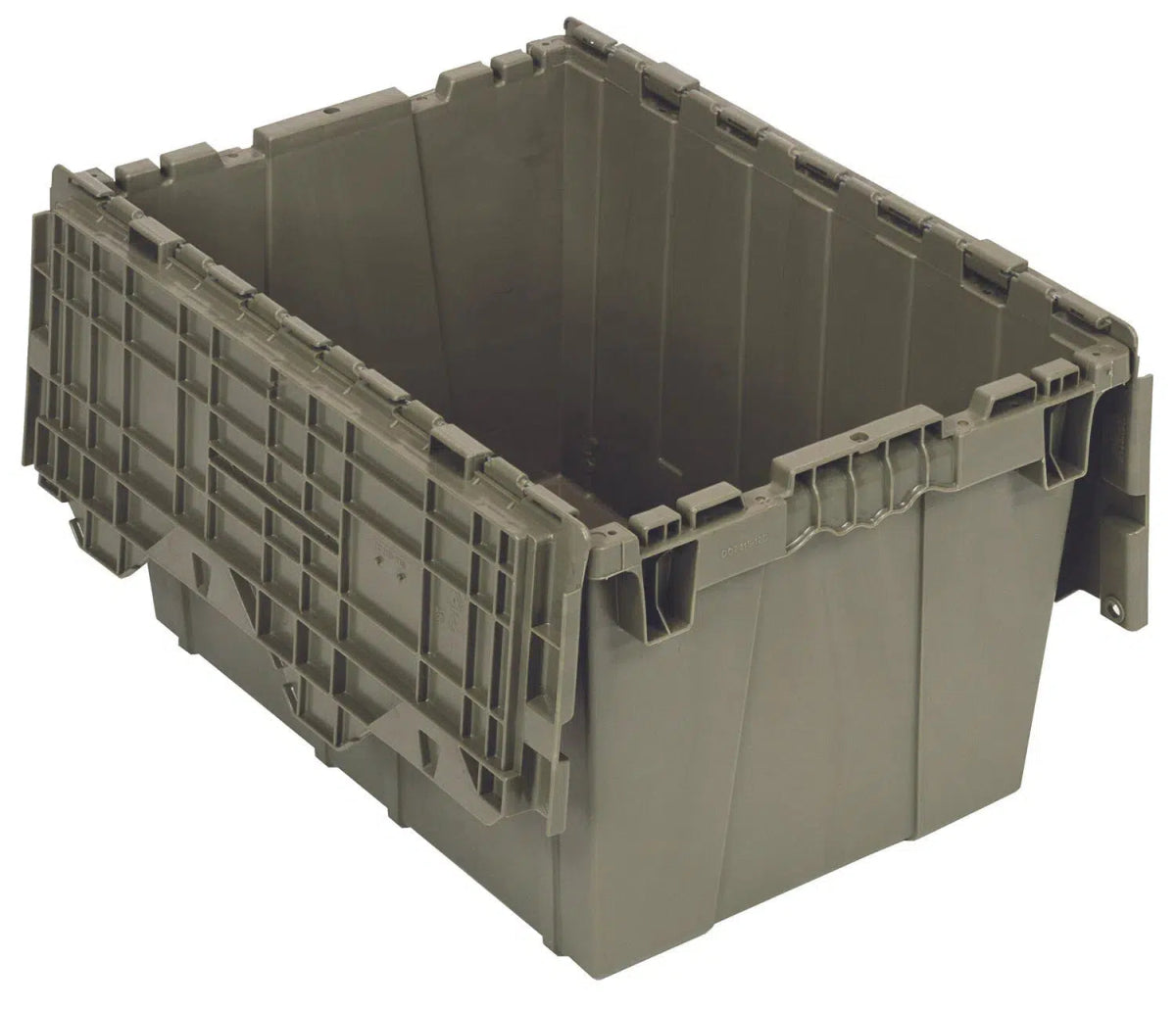 QDC2115 - 12 | Pack of 10 - Attached Lid Containers > Distribution Containers > Round Trip Totes - Industrial 4 Less