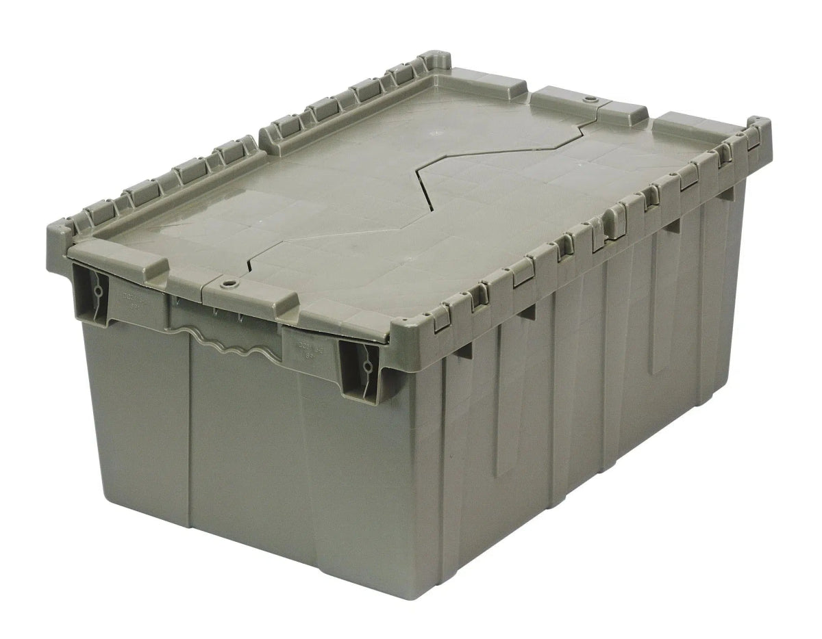 QDC2115 - 9 | Pack of 10 - Attached Lid Containers > Distribution Containers > Round Trip Totes - Industrial 4 Less