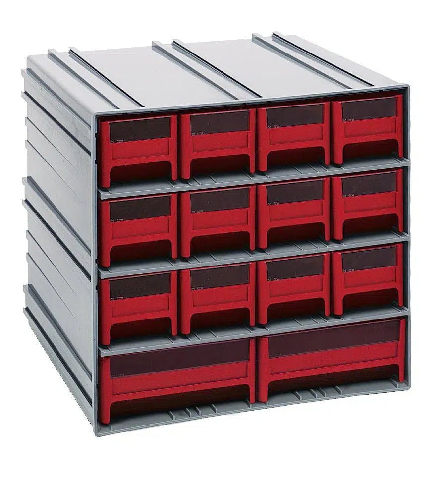 QIC - 12123 | Cabinet with 14 Drawers - Cabinets with Drawers > Interlocking Storage Cabinets with Drawers - Industrial 4 Less