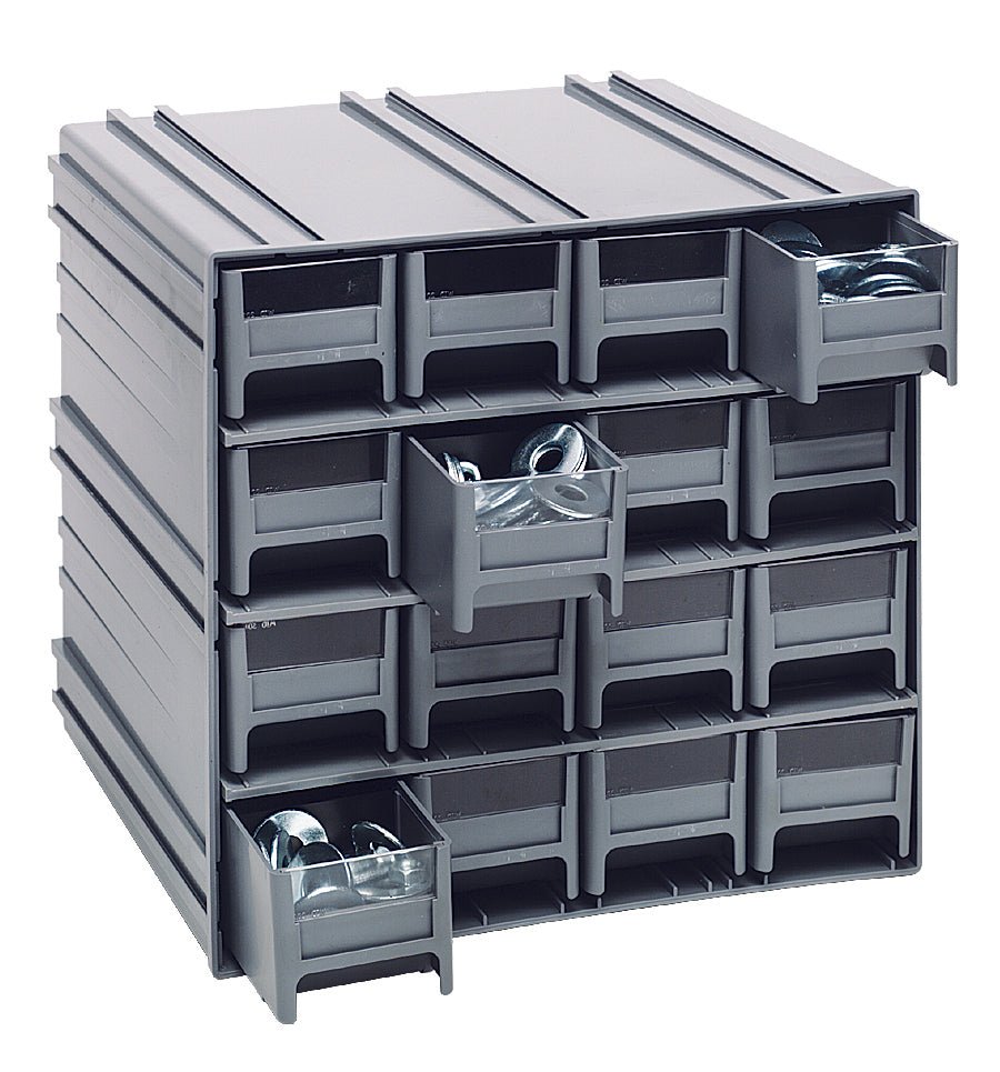 QIC - 161 | Cabinet with 16 Drawers - Cabinets with Drawers > Interlocking Storage Cabinets with Drawers - Industrial 4 Less