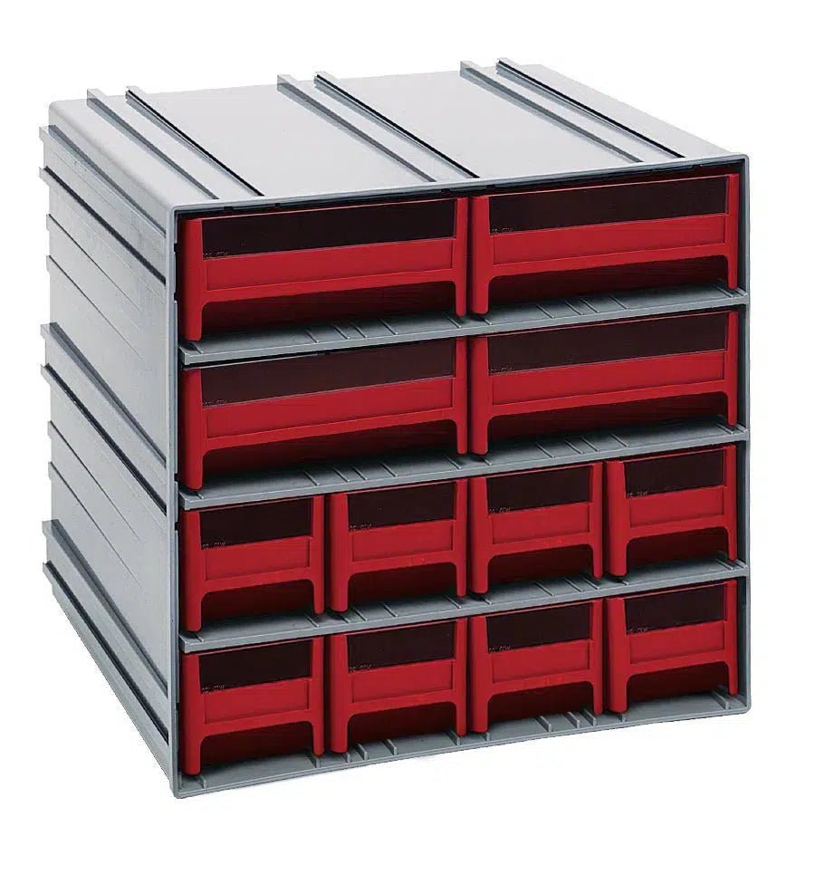 QIC - 8143 Cabinet with 12 Drawers - Cabinets with Drawers > Interlocking Storage Cabinets with Drawers - Industrial 4 Less