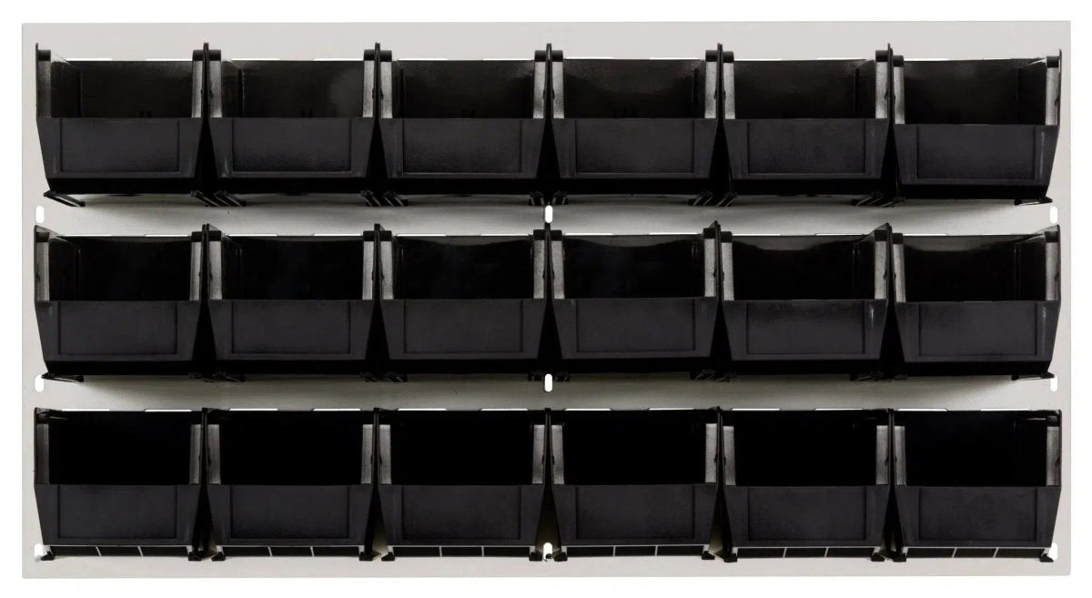 QLP - 3619HC - 230 - 18 - louvered panels with storage bins > wall mounted panels with hanging bins - Industrial 4 Less