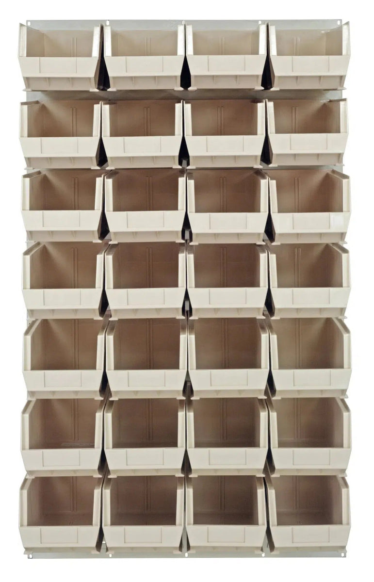 QLP - 3661HC - 240 - 28 - louvered panels with storage bins > wall mounted panels with hanging bins - Industrial 4 Less