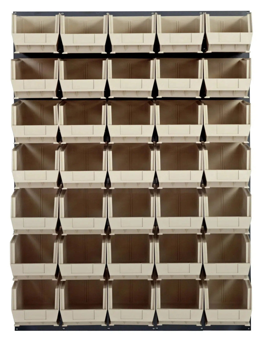 QLP - 4861 - 240 - 35 - Louvered Panels with Storage Bins > Wall Mounted Panels with Hanging Bins - Industrial 4 Less