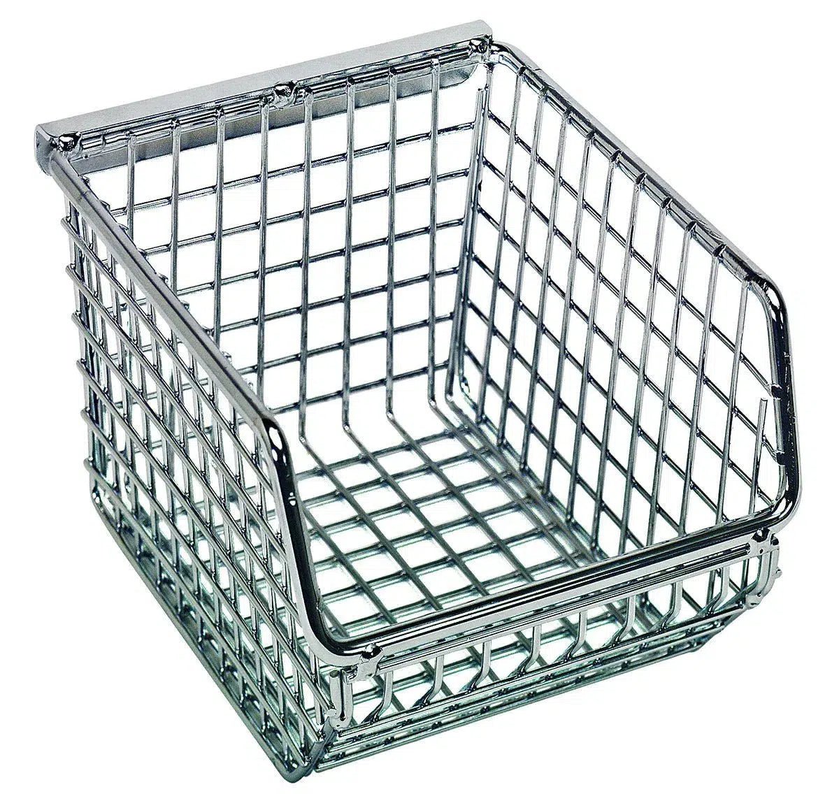 QMB510C | Pack of 20 - Wire Mesh Bins > Stackable Mesh Bins - Industrial 4 Less