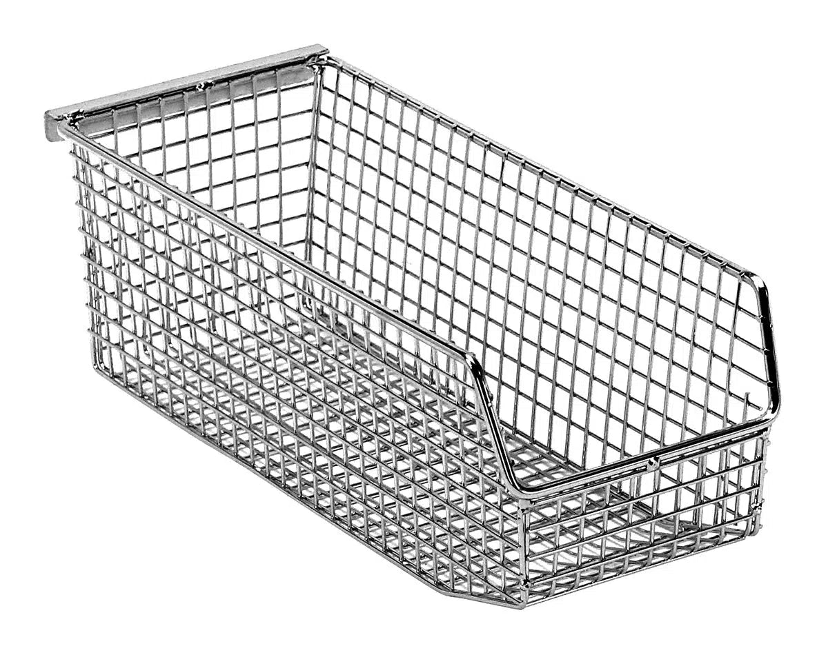 QMB524C | Pack of 20 - Wire Mesh Bins > Stackable Mesh Bins - Industrial 4 Less