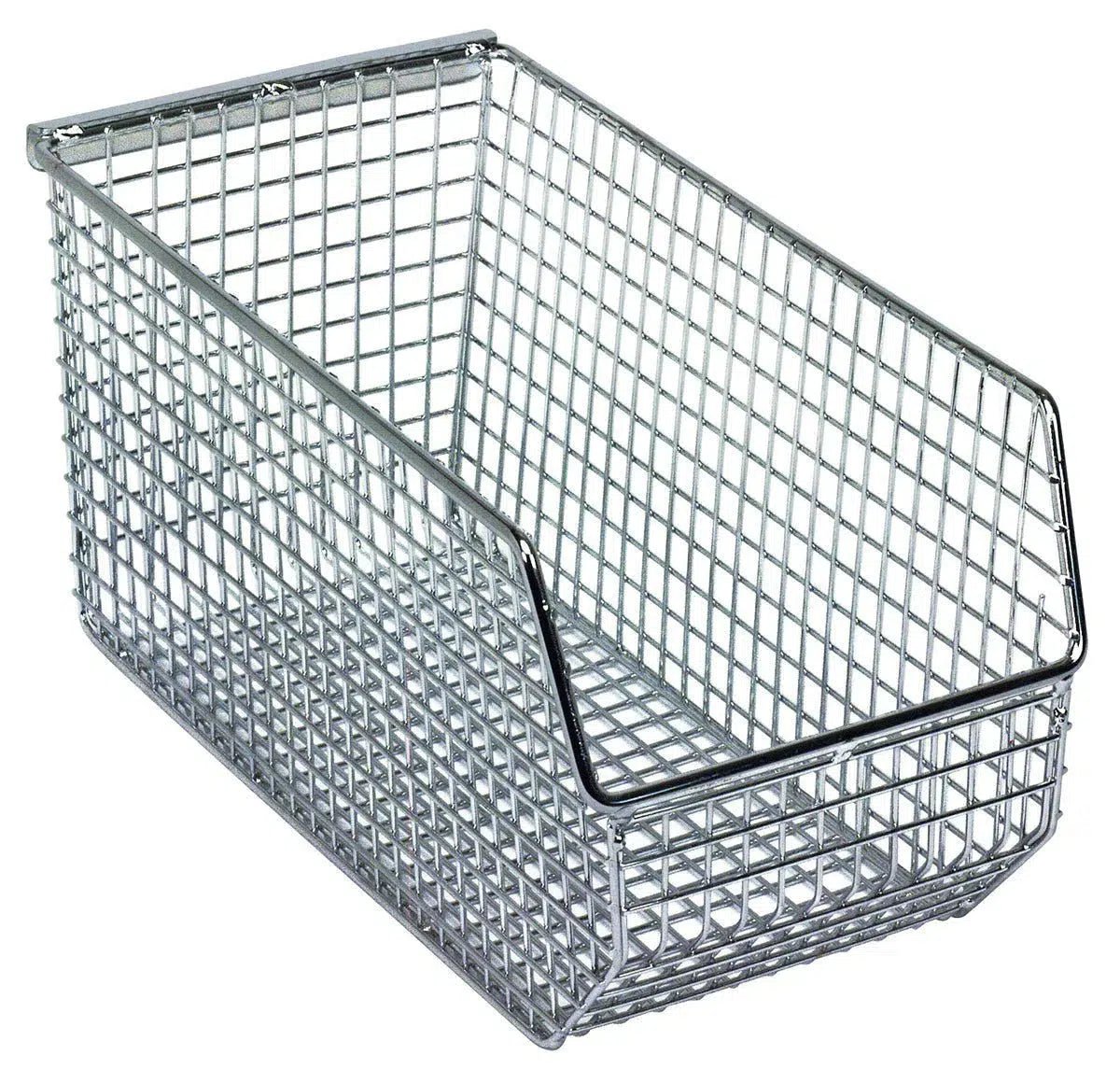 QMB530C | Pack of 10 - Wire Mesh Bins > Stackable Mesh Bins - Industrial 4 Less