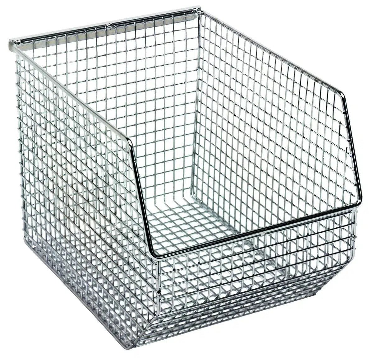 QMB539C | Pack of 10 - Wire Mesh Bins > Stackable Mesh Bins - Industrial 4 Less