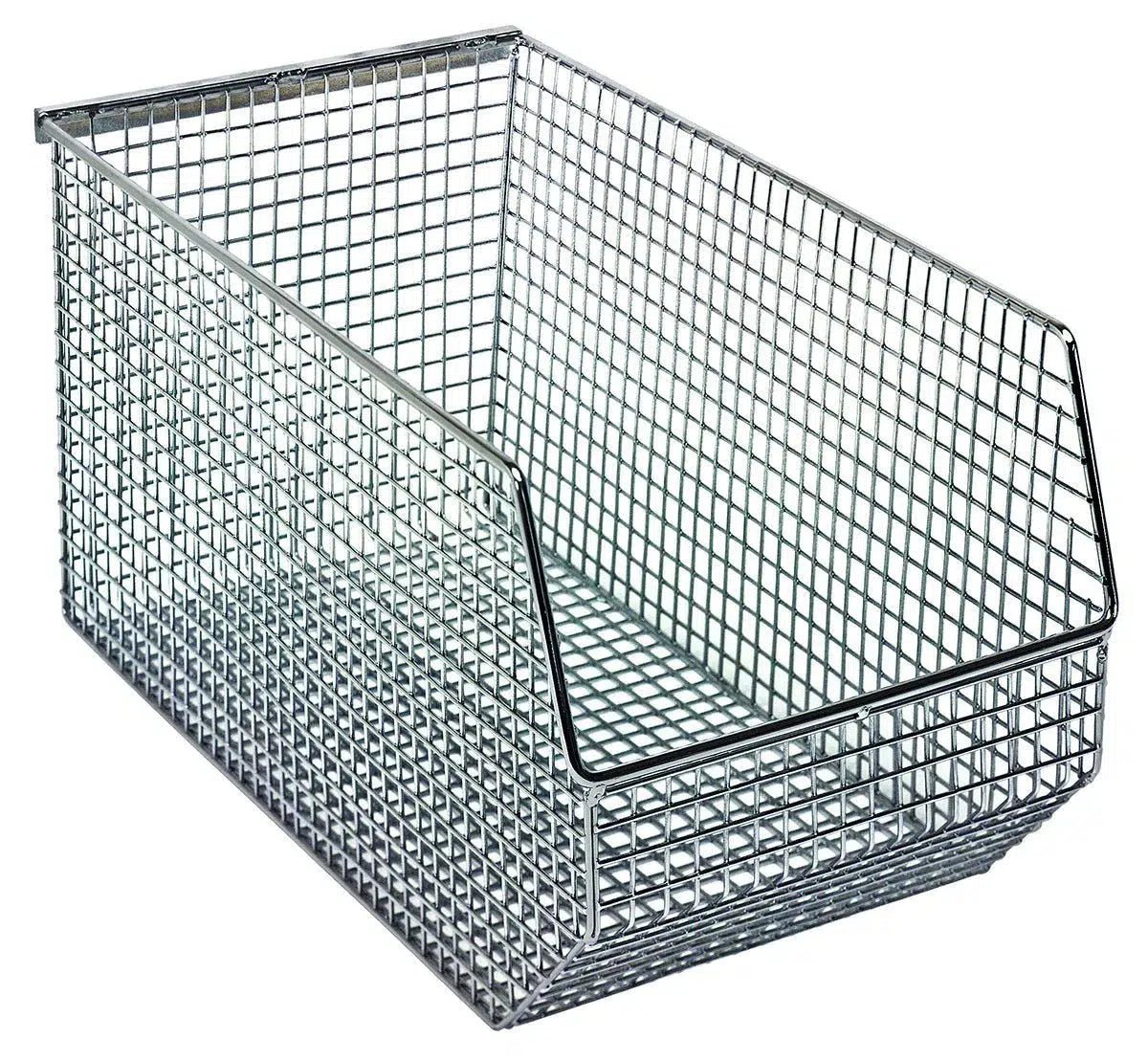 QMB540C | Pack of 10 - Wire Mesh Bins > Stackable Mesh Bins - Industrial 4 Less