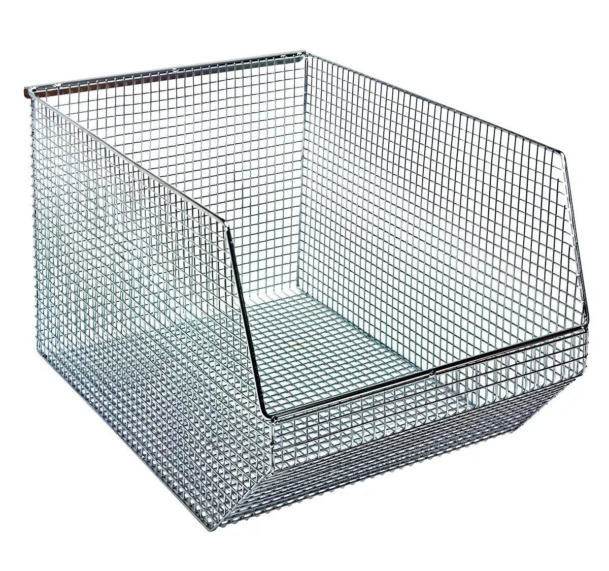 QMB560C | Pack of 5 - Wire Mesh Bins > Stackable Mesh Bins - Industrial 4 Less