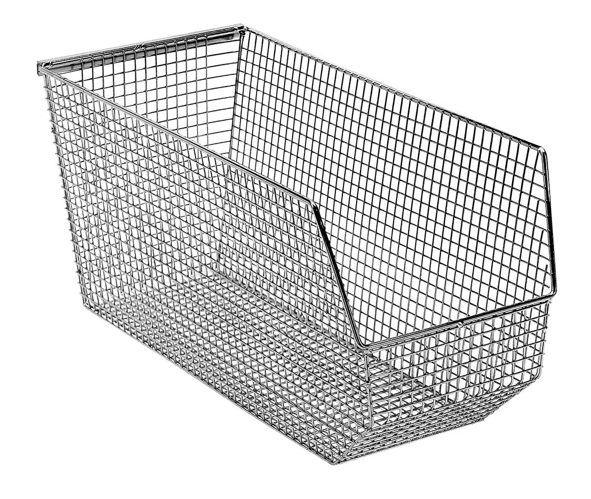 QMB565C | Pack of 5 - Wire Mesh Bins > Stackable Mesh Bins - Industrial 4 Less