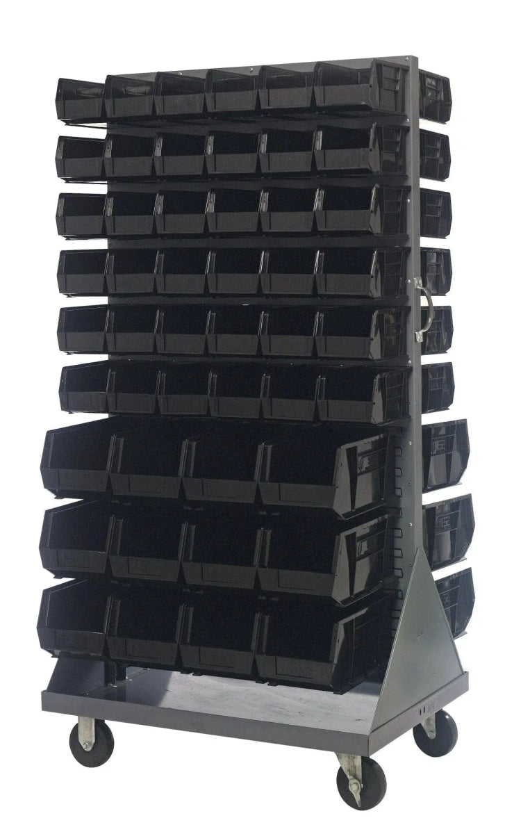 QMD - 36H - 230240 - Stackable Bin Organizers > Racks with Hanging Bins - Industrial 4 Less