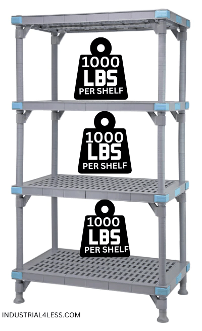 QP182462VS - 4 - Plastic Polymer Shelving > Millenia Shelving - Industrial 4 Less