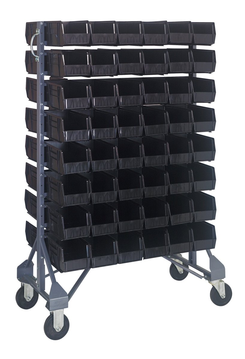 QRU - 16D - 230 - 96 - MOB - Stackable Bin Organizers > Racks with Hanging Bins - Industrial 4 Less