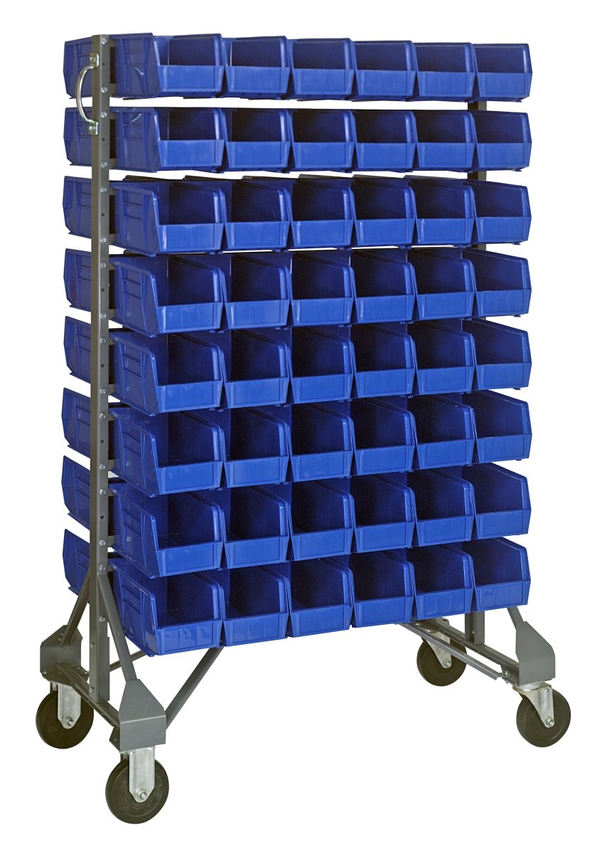 QRU - 16D - 230 - 96 - MOB - Stackable Bin Organizers > Racks with Hanging Bins - Industrial 4 Less