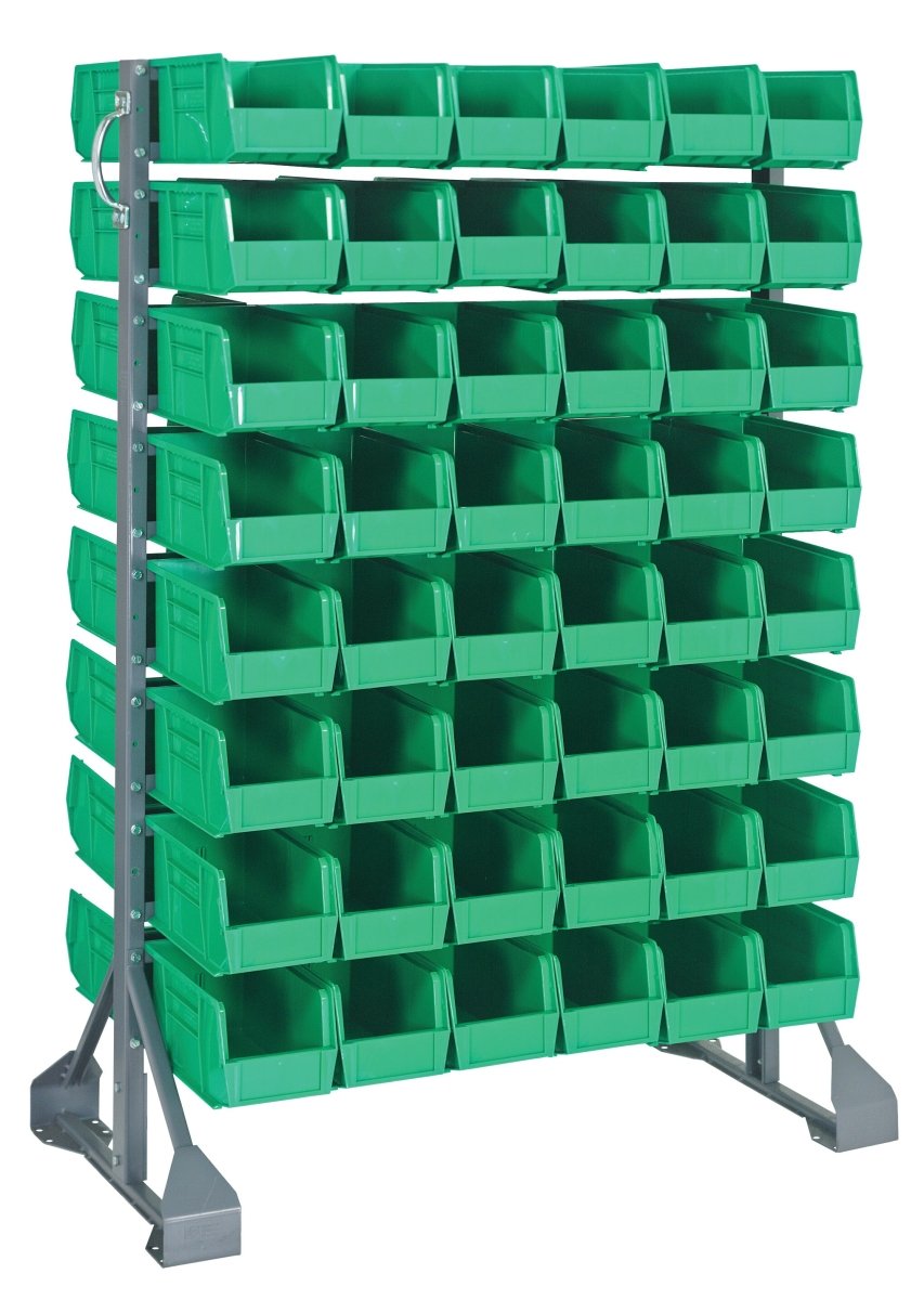 QRU - 16D - 230 - 96 - Stackable Bin Organizers > Racks with Hanging Bins - Industrial 4 Less