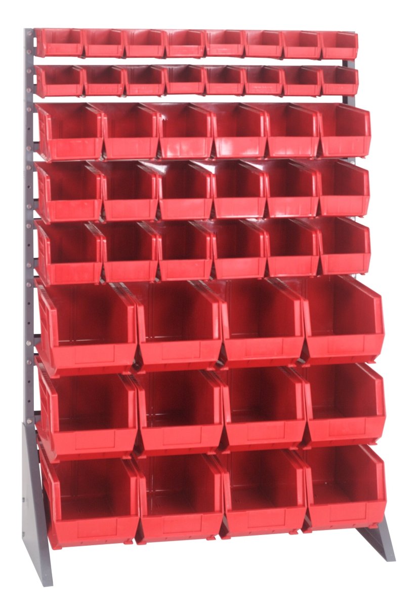 QRU - 16S - 220230240 - Stackable Bin Organizers > Racks with Hanging Bins - Industrial 4 Less