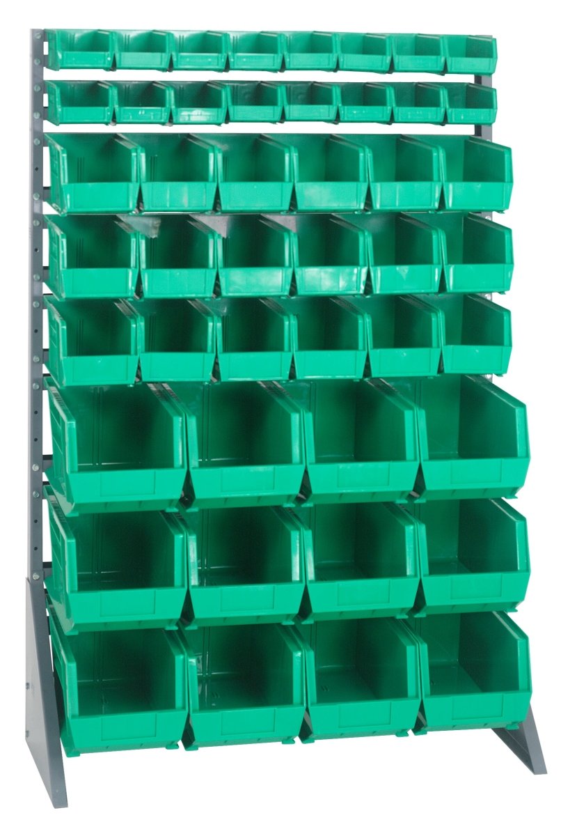 QRU - 16S - 220230240 - Stackable Bin Organizers > Racks with Hanging Bins - Industrial 4 Less