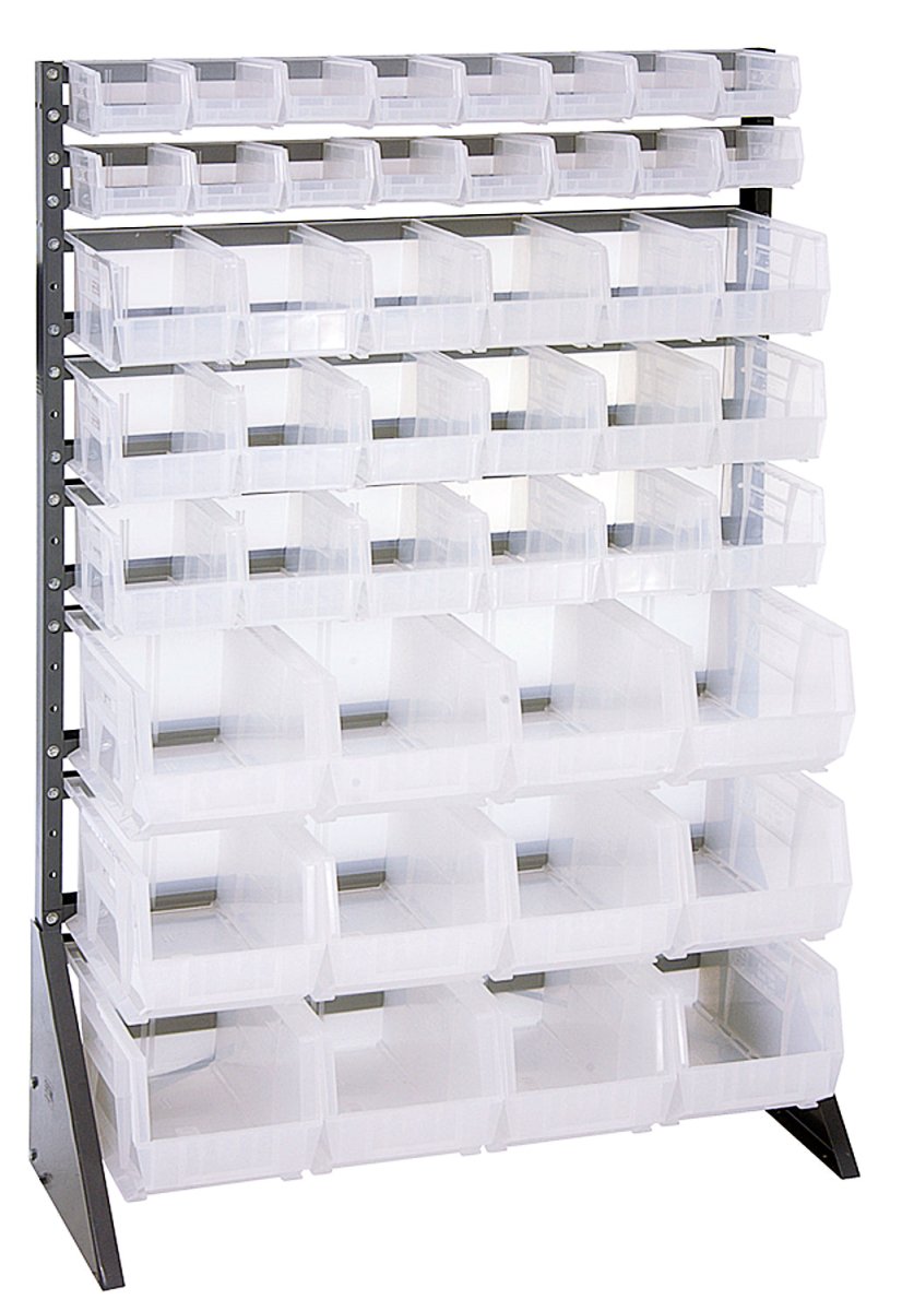 QRU - 16S - 220230240 - Stackable Bin Organizers > Racks with Hanging Bins - Industrial 4 Less