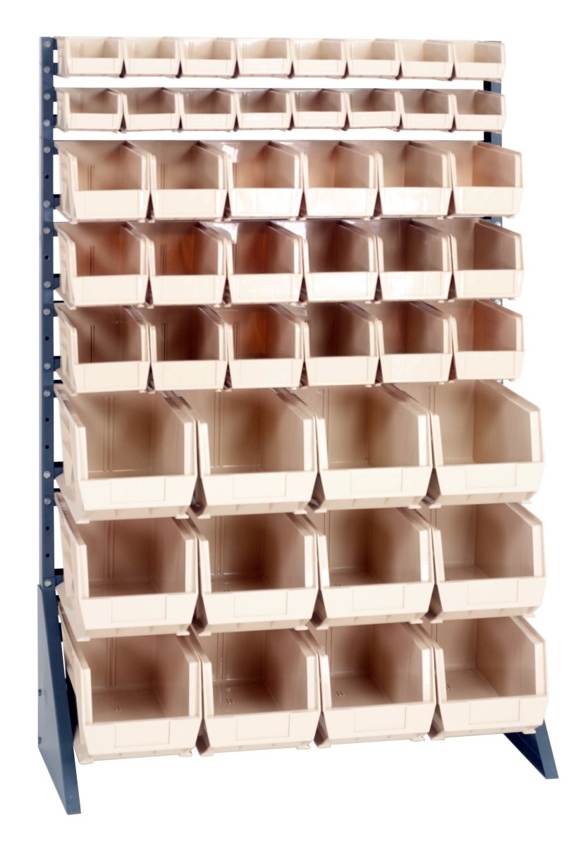 QRU - 16S - 220230240 - Stackable Bin Organizers > Racks with Hanging Bins - Industrial 4 Less