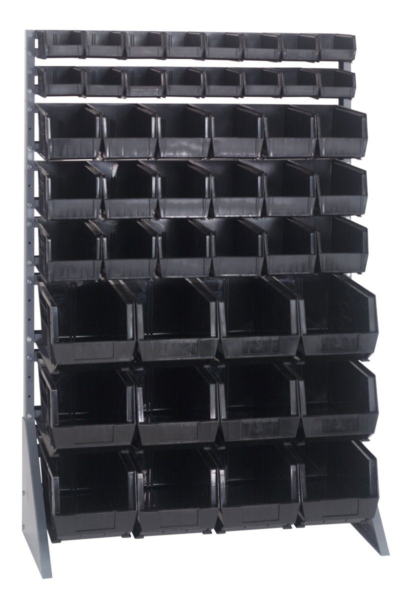 QRU - 16S - 220230240 - Stackable Bin Organizers > Racks with Hanging Bins - Industrial 4 Less