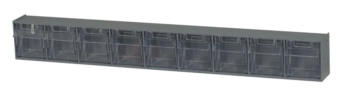 QTB309 | 9 Compartment Tip Out Bin - Clear Tip Out Bins - Industrial 4 Less