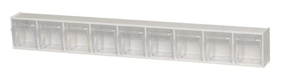 QTB309 | 9 Compartment Tip Out Bin - Clear Tip Out Bins - Industrial 4 Less