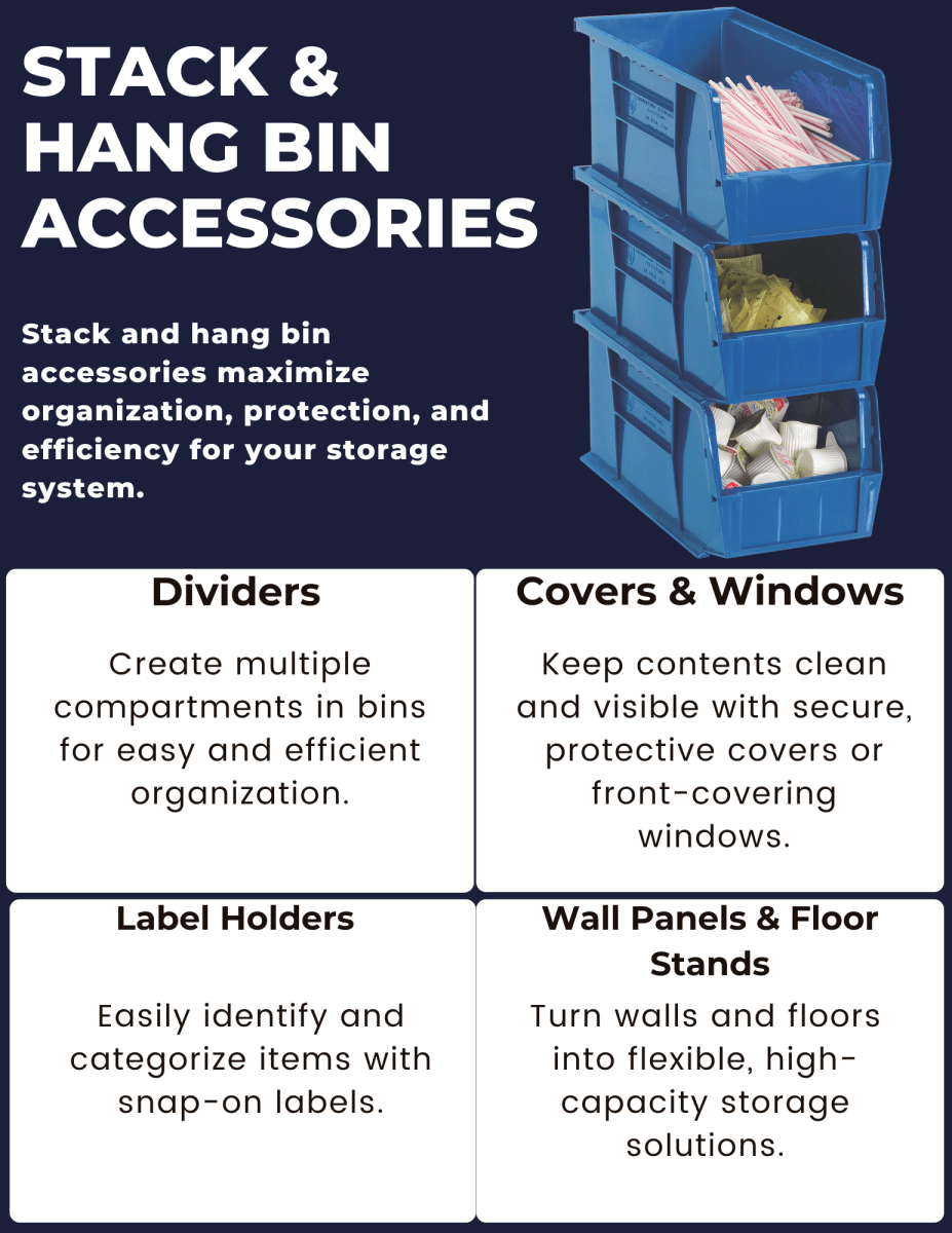 QUS221 | Carton of 12 - Industrial Storage Bins > Stackable Plastic Bins > Ultra Stack and Hang Bins - Industrial 4 Less