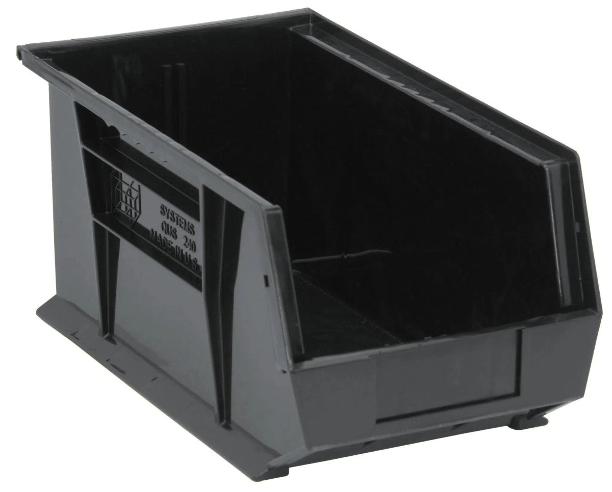 QUS240 | Carton of 12 - Industrial Storage Bins > Stackable Plastic Bins > Ultra Stack and Hang Bins - Industrial 4 Less